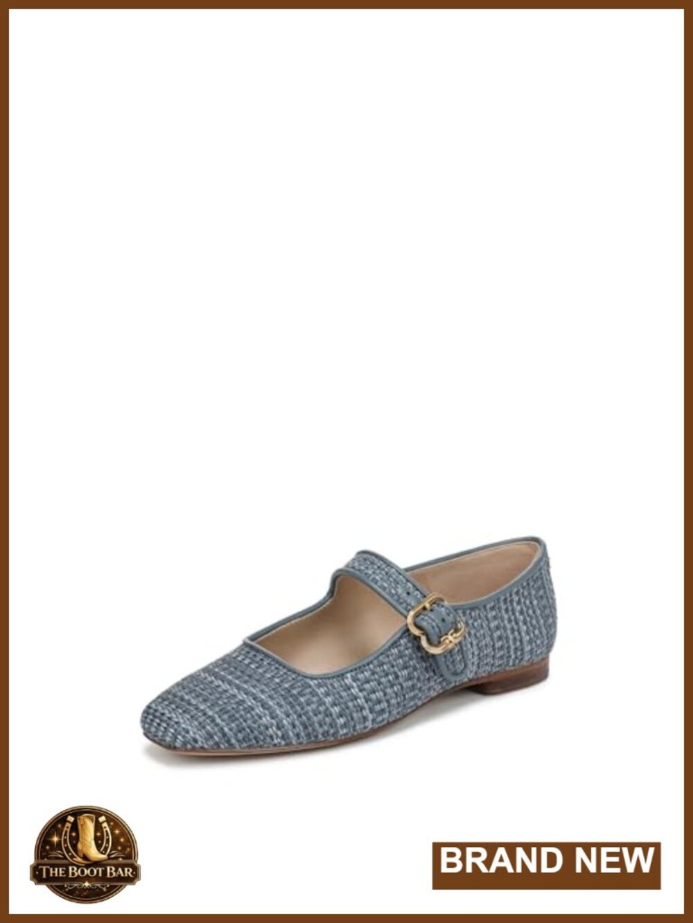 Sam Edelman Michaela Mesh Ballet Flats Square Toe Buckle Slip On Shoes